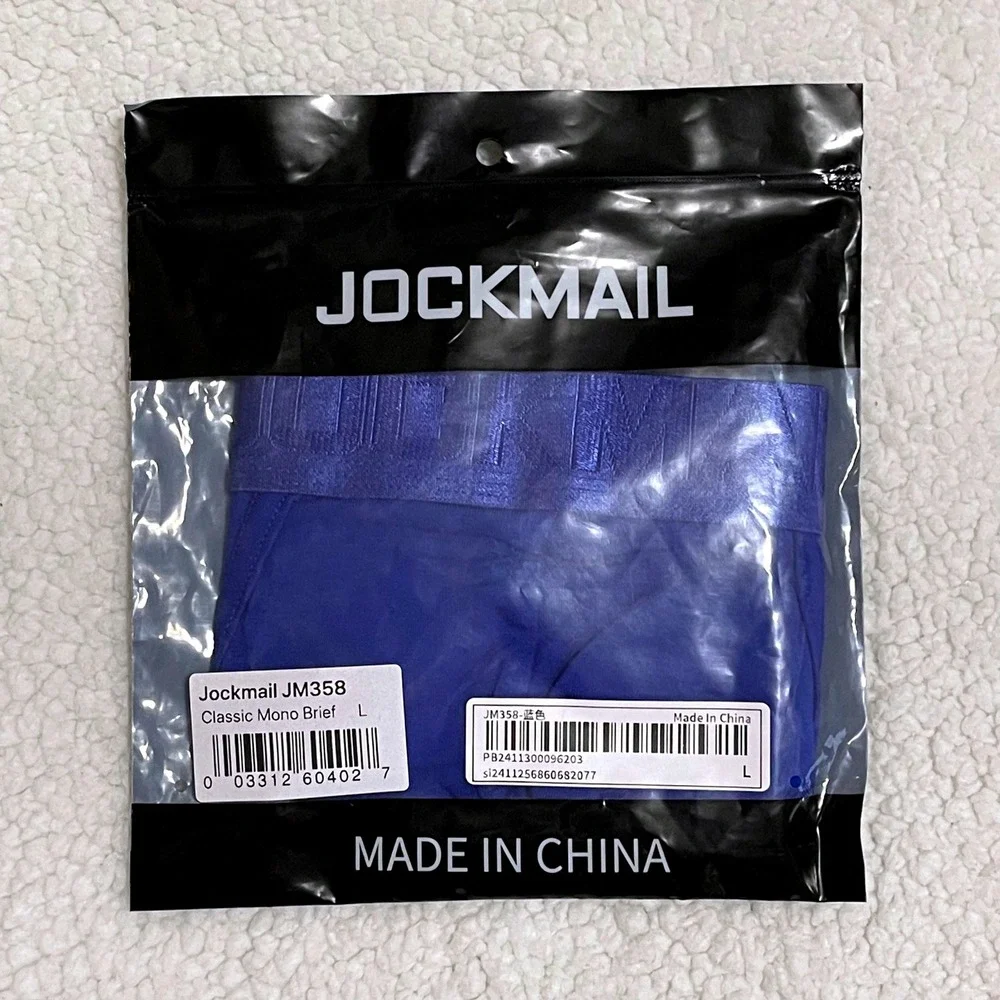 Jockmail Large (30-32) Classic Mono Brief Blue Low Rise Modal Underwear JM358